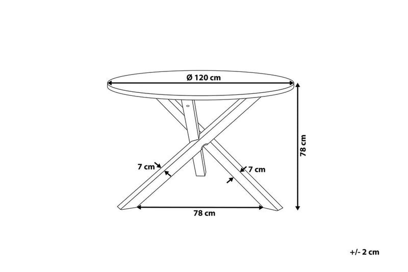 Ruokapöytä Jacksonville 120 cm - Huonekalut - Pöytä & ruokailuryhmä - Ruokapöydät & keittiön pöydät