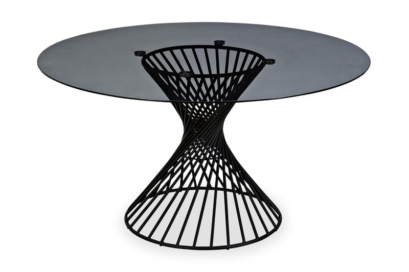 Ruokapöytä Jada 140 cm Pyöreä Lasi, Harmaa