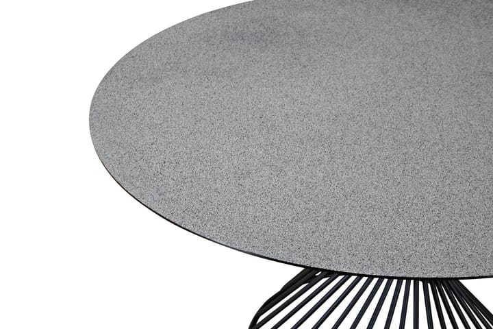 Ruokapöytä Jada 140 cm Pyöreä Lasi - Harmaa - Ruokapöydät & keittiön pöydät