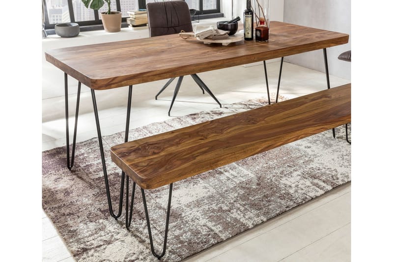 Ruokapöytä Johanningmeier 200 cm - Puu/Luonnonväri - Huonekalut - Pöytä & ruokailuryhmä - Ruokapöydät & keittiön pöydät