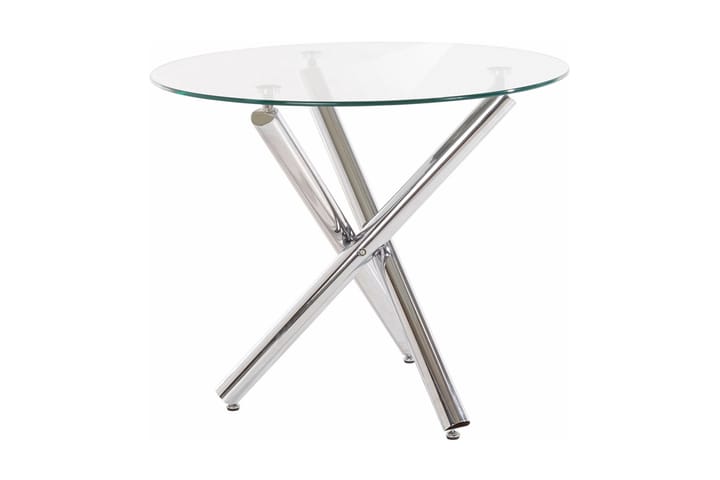 Ruokapöytä Jonis 90 cm Pyöreä Lasi - Läpinäkyvä - Ruokapöydät & keittiön pöydät