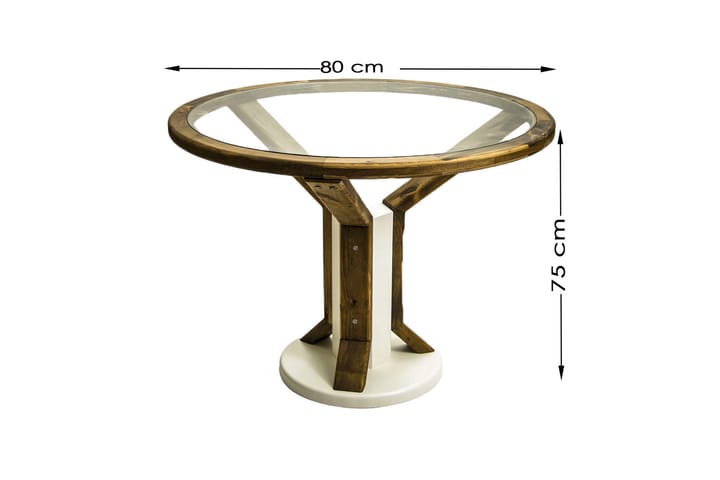 Ruokapöytä Kamaria 80x75x80 cm Pyöreä - Tummanvihreä - Ruokapöydät & keittiön pöydät