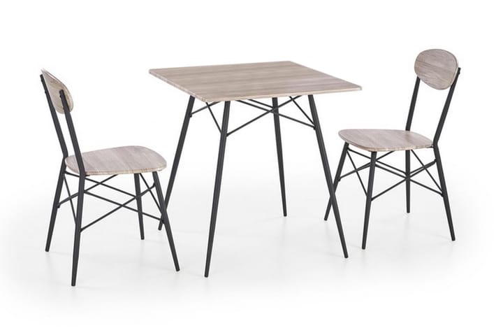 Ruokapöytä Kenley 70x70 cm - Tammi/Musta - Ruokapöydät & keittiön pöydät