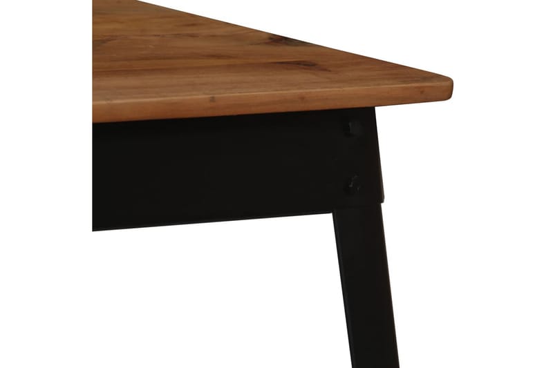 Ruokapöytä kiinteä akaasiapuu ja teräs 120x60x76 cm - Ruskea - Huonekalut - Pöytä & ruokailuryhmä - Ruokapöydät & keittiön pöydät