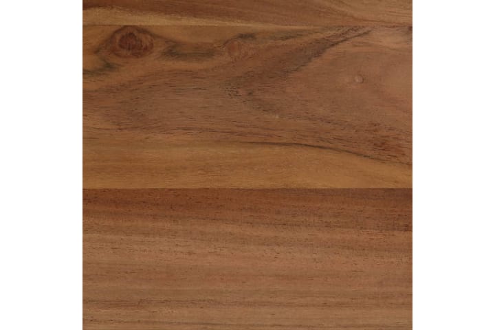 Ruokapöytä kiinteä akaasiapuu ja teräs 120x60x76 cm - Ruskea - Ruokapöydät & keittiön pöydät