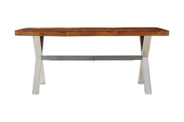 Ruokapöytä kiinteä puu seesamviimeistelyllä 180x90x76 cm - Ruskea - Huonekalut - Pöytä & ruokailuryhmä - Ruokapöydät & keittiön pöydät