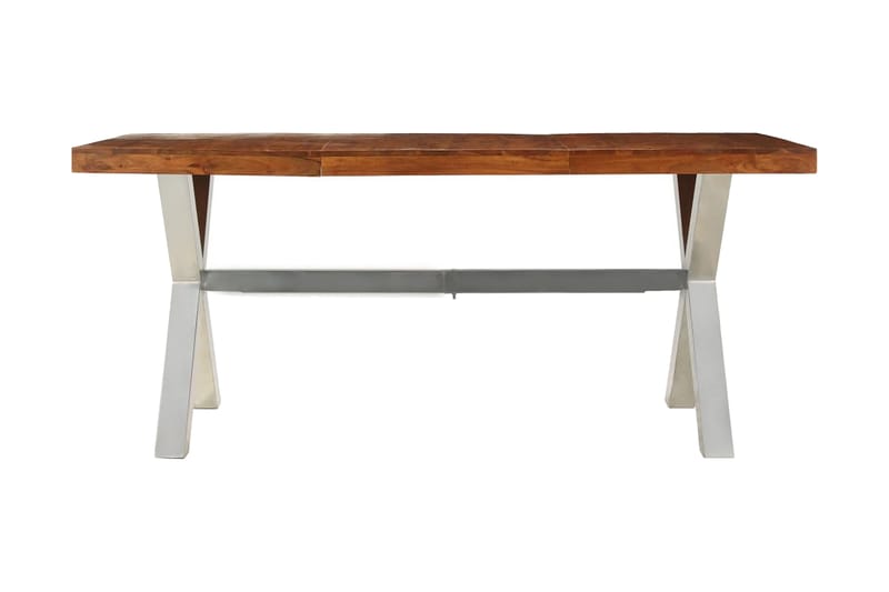 Ruokapöytä kiinteä puu seesamviimeistelyllä 180x90x76 cm - Ruskea - Huonekalut - Pöytä & ruokailuryhmä - Ruokapöydät & keittiön pöydät