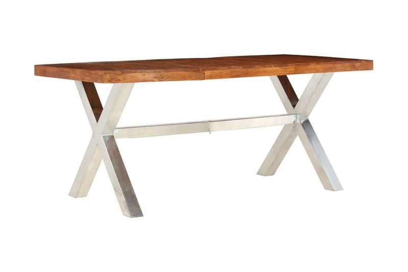 Ruokapöytä kiinteä puu seesamviimeistelyllä 180x90x76 cm - Ruskea - Huonekalut - Pöytä & ruokailuryhmä - Ruokapöydät & keittiön pöydät