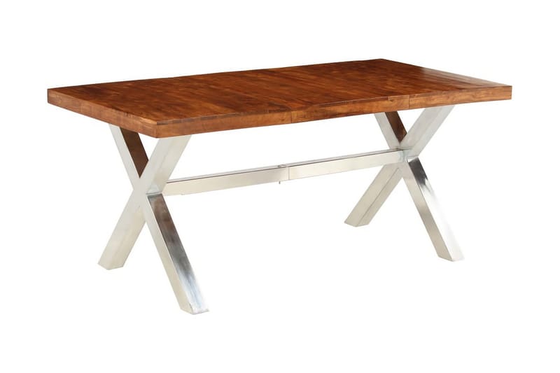 Ruokapöytä kiinteä puu seesamviimeistelyllä 180x90x76 cm - Ruskea - Huonekalut - Pöytä & ruokailuryhmä - Ruokapöydät & keittiön pöydät