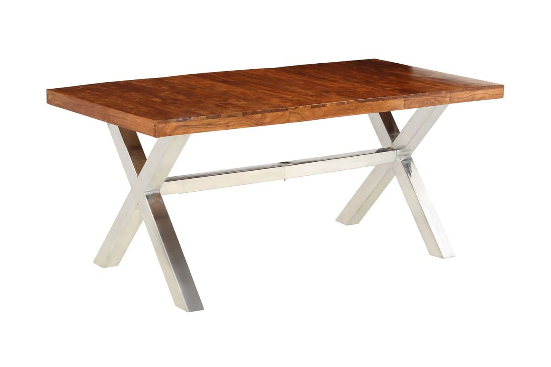 Ruokapöytä kiinteä puu seesamviimeistelyllä 180x90x76 cm - Ruskea - Huonekalut - Pöytä & ruokailuryhmä - Ruokapöydät & keittiön pöydät