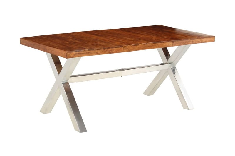 Ruokapöytä kiinteä puu seesamviimeistelyllä 180x90x76 cm - Ruskea - Huonekalut - Pöytä & ruokailuryhmä - Ruokapöydät & keittiön pöydät