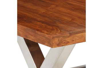Ruokapöytä kiinteä puu seesamviimeistelyllä 180x90x76 cm - Ruskea - Huonekalut - Pöytä & ruokailuryhmä - Ruokapöydät & keittiön pöydät