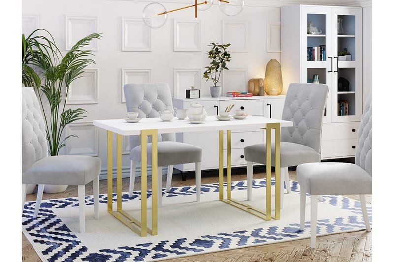 Ruokapöytä Kintore 80 cm - Valkoinen - Huonekalut - Pöytä & ruokailuryhmä - Ruokapöydät & keittiön pöydät