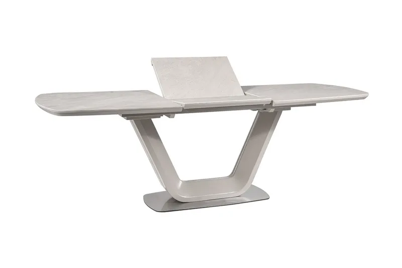 Ruokapöytä Komati Jatkettava 160 cm - Keramiikka/Harmaa - Huonekalut - Pöytä & ruokailuryhmä - Ruokapöydät & keittiön pöydät