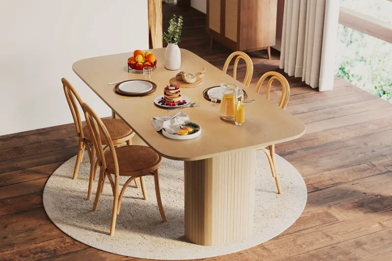 Ruokapöytä Kopparbo 200 cm Pyöreä - Huonekalut - Pöytä & ruokailuryhmä - Ruokapöydät & keittiön pöydät