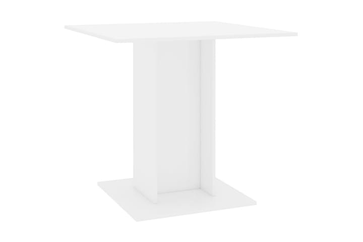 Ruokapöytä korkeakiilto valkoinen 80x80x75 cm lastulevy - Valkoinen - Ruokapöydät & keittiön pöydät