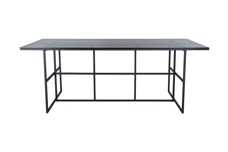Ruokapöytä Leif 200 cm, Lasi/Musta