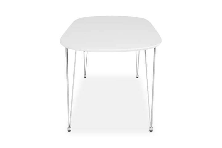 Ruokapöytä Lennox 180 cm 2 jatkolevyllä Ovaali - Valkoinen - Ruokapöydät & keittiön pöydät