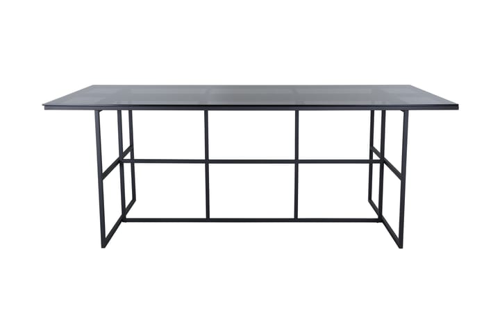 Ruokapöytä Leria 200 cm - Lasi/Musta - Marmoripöydät - Kokoontaitettavat pöydät - Jatkettava ruokapöytä - Ruokapöydät & keittiön pöydät