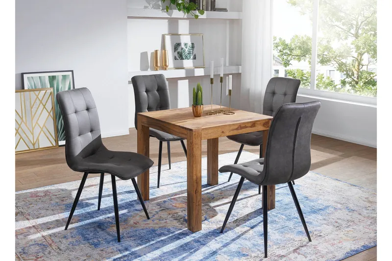 Ruokapöytä Loneman 80 cm, Puu/Luonnonväri