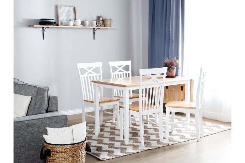 Ruokapöytä Louisiana 160 cm - Valkoinen - Huonekalut - Pöytä & ruokailuryhmä - Ruokapöydät & keittiön pöydät