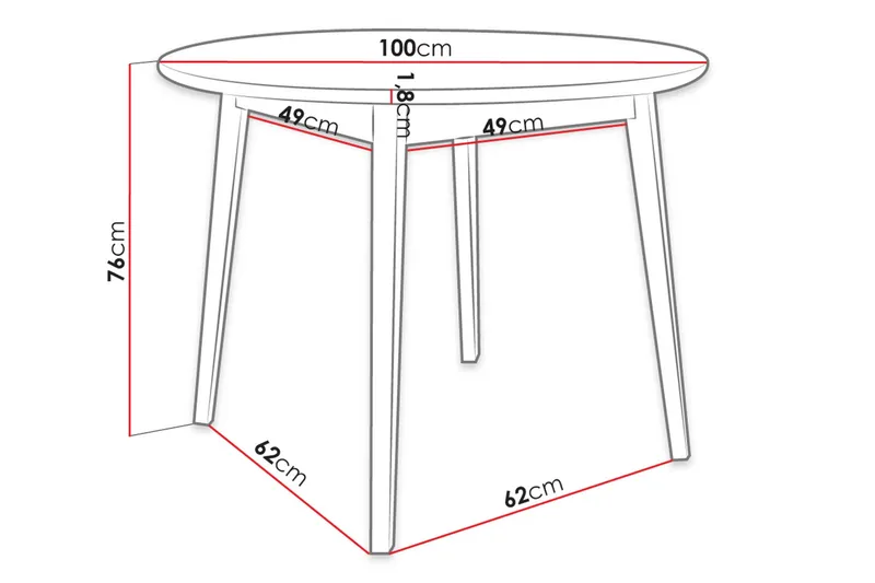 Ruokapöytä - Luonnonväri - Huonekalut - Pöytä & ruokailuryhmä - Ruokapöydät & keittiön pöydät