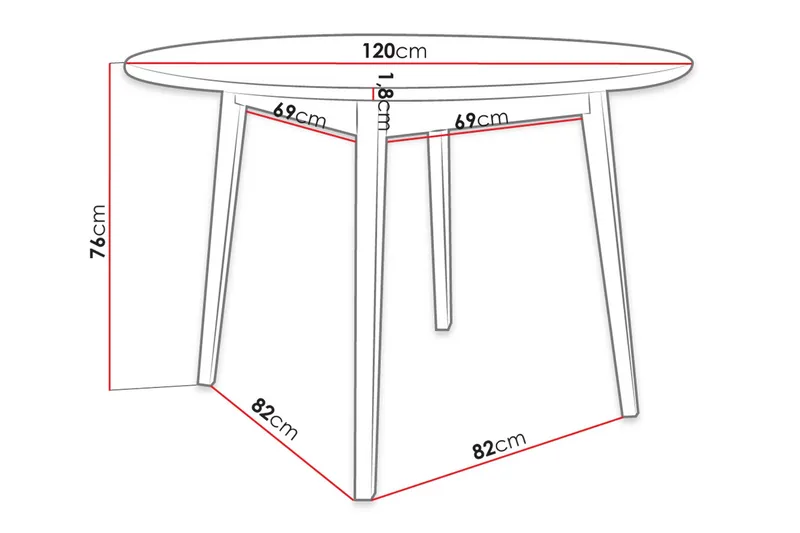 Ruokapöytä - Luonnonväri - Huonekalut - Pöytä & ruokailuryhmä - Ruokapöydät & keittiön pöydät