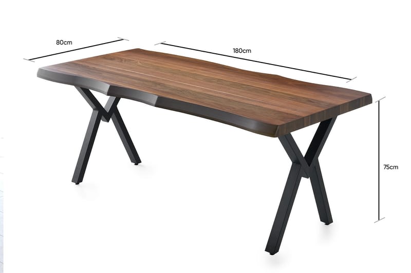 Ruokapöytä Maggiolina 180 cm - Pähkinä - Huonekalut - Pöytä & ruokailuryhmä - Ruokapöydät & keittiön pöydät