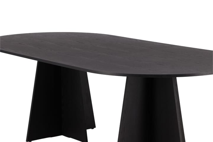 Ruokapöytä Manciat 230x115x75 cm Soikea - Musta - Ruokapöydät & keittiön pöydät