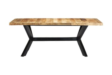 Ruokapöytä mangopuu 200x100x75 - Ruskea - Huonekalut - Pöytä & ruokailuryhmä - Ruokapöydät & keittiön pöydät