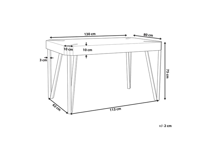 Ruokapöytä Massi 130x180 cm - Puu/Luonnonväri - Ruokapöydät & keittiön pöydät
