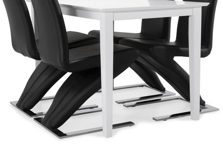 Ruokapöytä Matilda 120 cm - Valkoinen/Musta - Ruokapöydät & keittiön pöydät