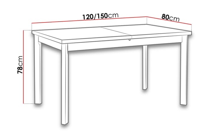 Ruokapöytä Max 120x80x78 cm - Puu / Luonnonväri - Ruokapöydät & keittiön pöydät