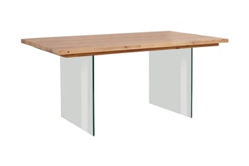Ruokapöytä Meena 180 cm Lasi - Akaasia Beige - Huonekalut - Pöytä & ruokailuryhmä - Ruokapöydät & keittiön pöydät