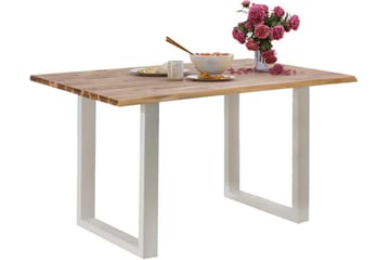 Ruokapöytä Meria 140 cm - Akaasia Ruskea/Valkoinen - Huonekalut - Pöytä & ruokailuryhmä - Ruokapöydät & keittiön pöydät