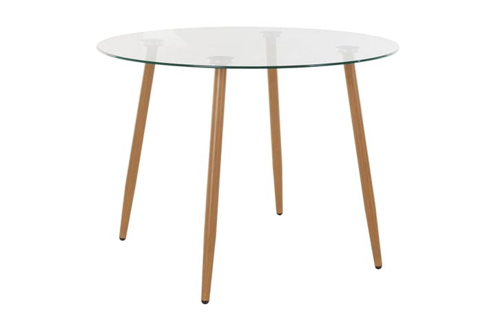 Ruokapöytä Miana 100 cm Pyöreä Lasi - Ruskea - Ruokapöydät & keittiön pöydät