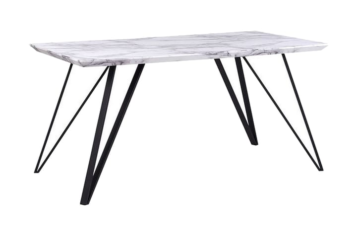 Ruokapöytä Molden 150 x 80 cm Marmoriefekti/Musta - Valkoinen - Ruokapöydät & keittiön pöydät