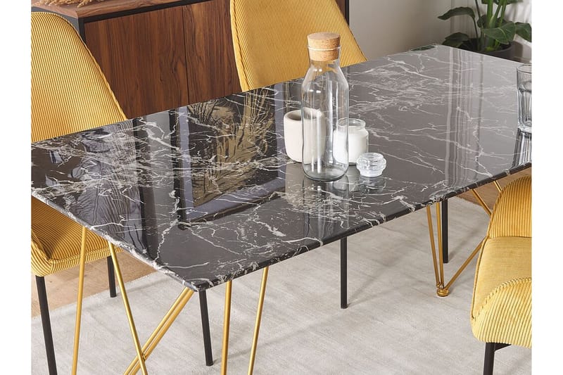 Ruokapöytä Morawa 140 cm - Musta / Kulta - Huonekalut - Pöytä & ruokailuryhmä - Ruokapöydät & keittiön pöydät
