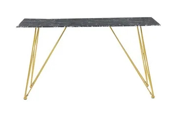 Ruokapöytä Morawa 140 cm - Musta / Kulta - Huonekalut - Pöytä & ruokailuryhmä - Ruokapöydät & keittiön pöydät
