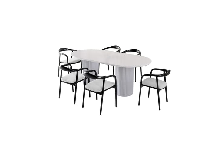 Ruokapöytä Murat 200 cm - Valkoinen - Ruokapöydät & keittiön pöydät