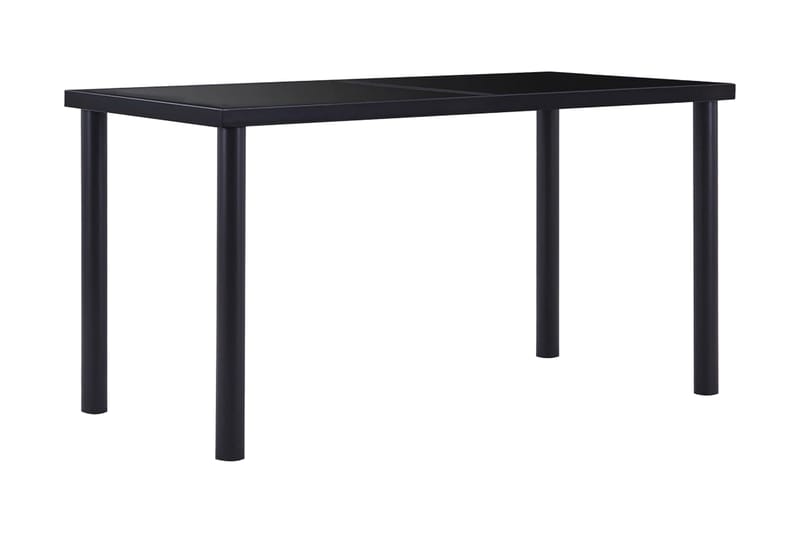 Ruokapöytä musta 140x70x75 cm karkaistu lasi - Musta - Huonekalut - Pöytä & ruokailuryhmä - Ruokapöydät & keittiön pöydät