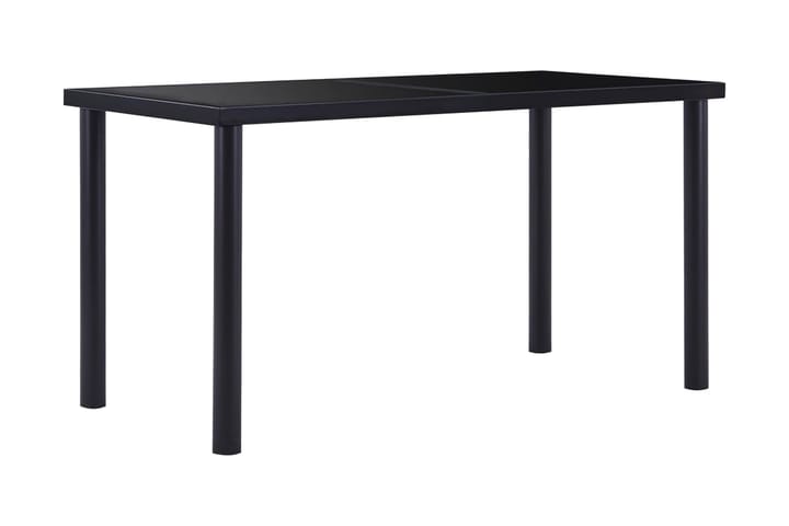 Ruokapöytä musta 140x70x75 cm karkaistu lasi - Musta - Ruokapöydät & keittiön pöydät
