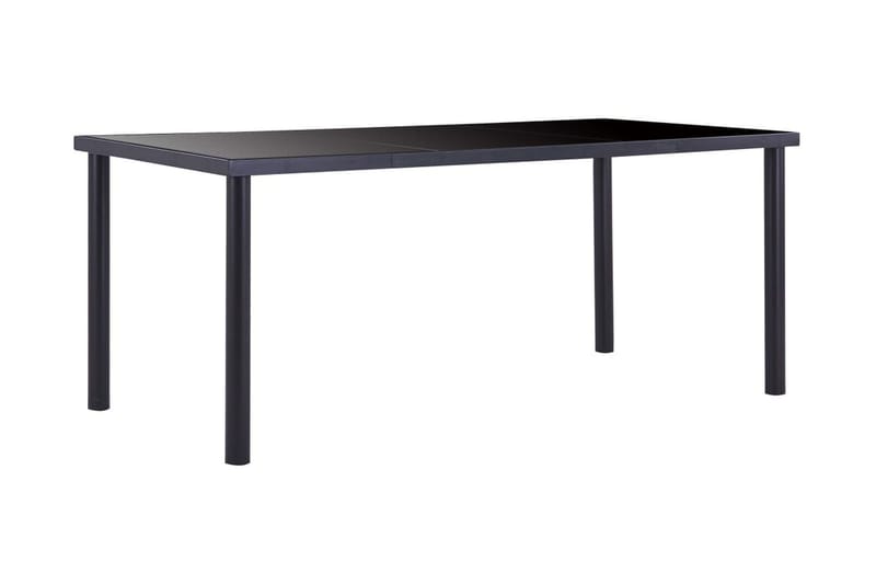 Ruokapöytä musta 180x90x75 cm karkaistu lasi - Musta - Huonekalut - Pöytä & ruokailuryhmä - Ruokapöydät & keittiön pöydät