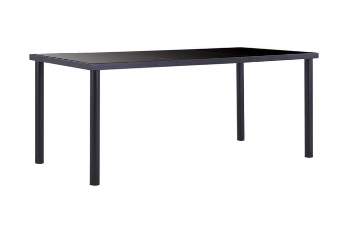 Ruokapöytä musta 180x90x75 cm karkaistu lasi - Musta - Ruokapöydät & keittiön pöydät