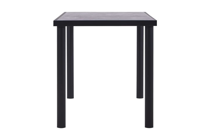 Ruokapöytä musta ja betoninharmaa 140x70x75 cm MDF - Musta - Ruokapöydät & keittiön pöydät
