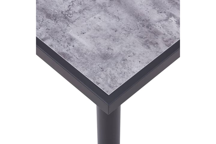 Ruokapöytä musta ja betoninharmaa 140x70x75 cm MDF - Musta - Ruokapöydät & keittiön pöydät