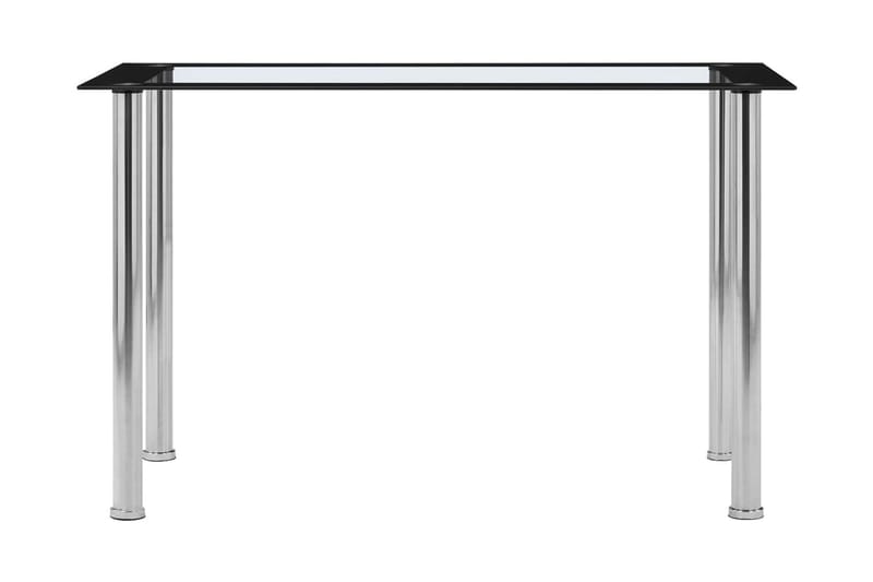 Ruokapöytä musta ja läpinäkyvä 120x60x75 cm karkaistu lasi - Musta - Huonekalut - Pöytä & ruokailuryhmä - Ruokapöydät & keittiön pöydät