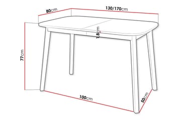 Ruokapöytä Narberth 80 cm - Musta - Huonekalut - Pöytä & ruokailuryhmä - Ruokapöydät & keittiön pöydät