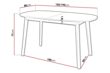 Ruokapöytä Narberth 80 cm - Valkoinen - Huonekalut - Pöytä & ruokailuryhmä - Ruokapöydät & keittiön pöydät