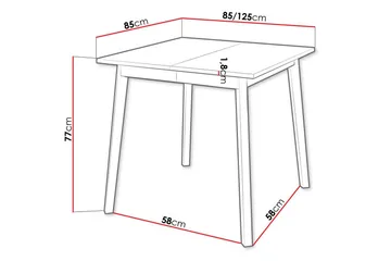 Ruokapöytä Narberth 85 cm - Musta - Huonekalut - Pöytä & ruokailuryhmä - Ruokapöydät & keittiön pöydät